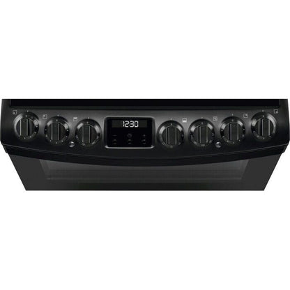 AEG CCB6741MCB 6000 Series Steam Bake 60cm Freestanding Electric Cooker with Ceramic Hob in Black