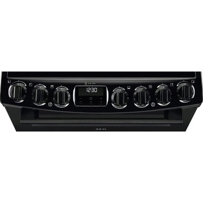 AEG CCX6740ACB 6000 Sreries Steam Bake 60cm Freestanding Electric Cooker with Ceramic Hob in Black