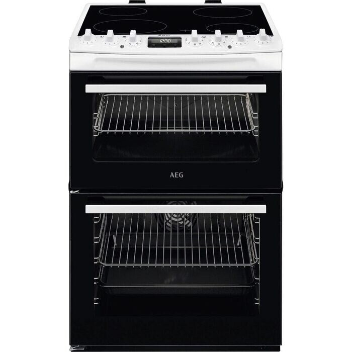 AEG CCX6740ACW 6000 Series Steam Bake 60cm Freestanding Electric Cooker with Ceramic Hob in White