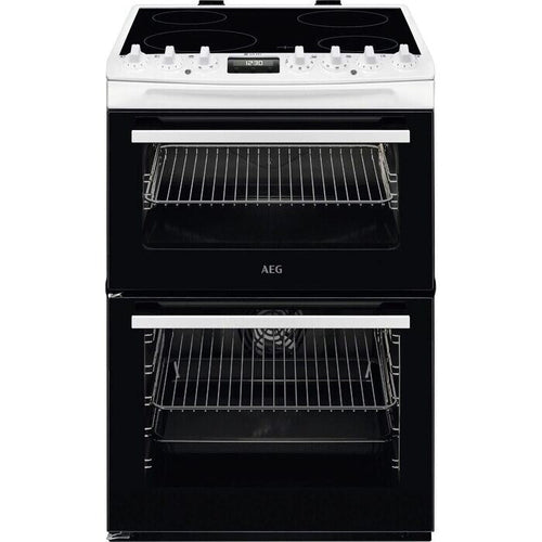 AEG CCX6740ACW 6000 Series Steam Bake 60cm Freestanding Electric Cooker with Ceramic Hob in White