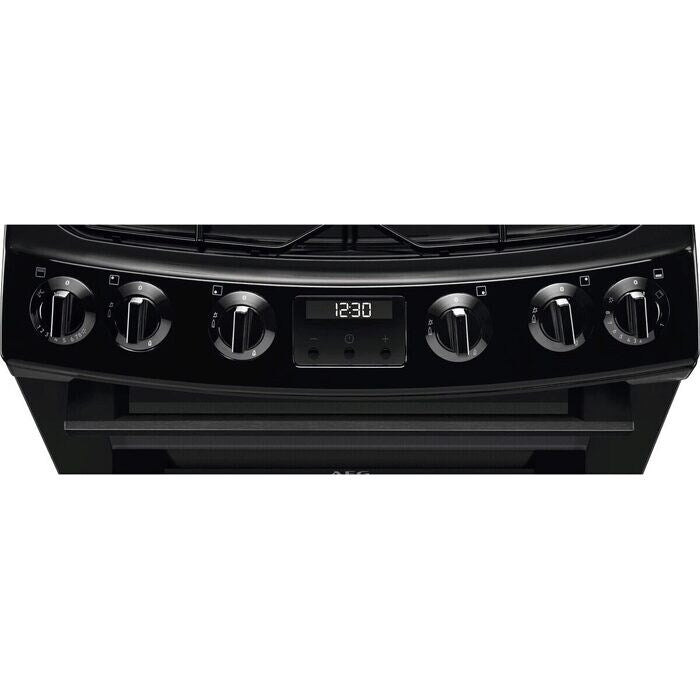 AEG CGX6130ACB 60cm Freestanding Gas Cooker with Double Oven in Black
