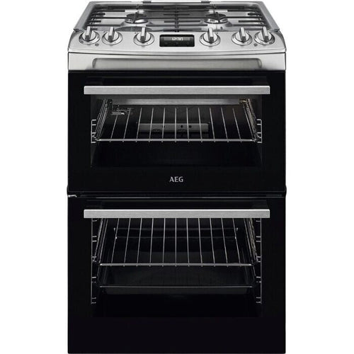 AEG CGX6130ACM 60cm Freestanding Gas Cooker with Double Oven in Stainless Steel