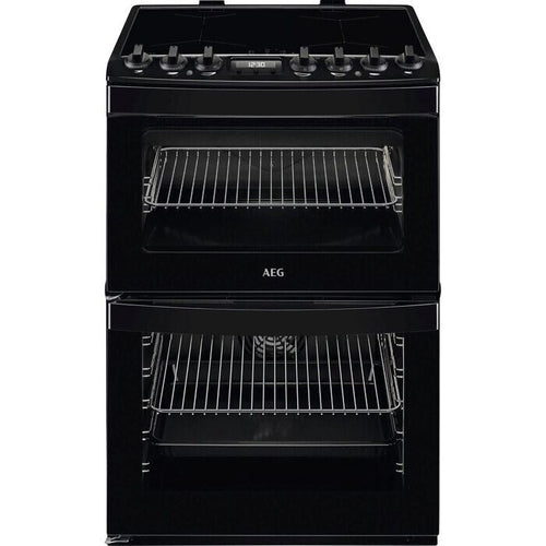 AEG CIB6743ACB 6000 Series Steam Bake 60cm Freestanding Electric Cooker with Induction Hob in Black