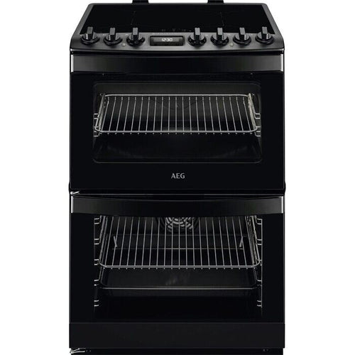 AEG CIB6743MCB 6000 Series Steam Bake 60cm Freestanding Electric Cooker with Induction Hob in Matt Black