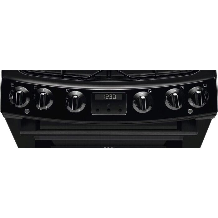 AEG CKX6540ACB 60cm 5000 Series Surround Cook Dual Fuel Freestanding Cooker With Double Oven in Black