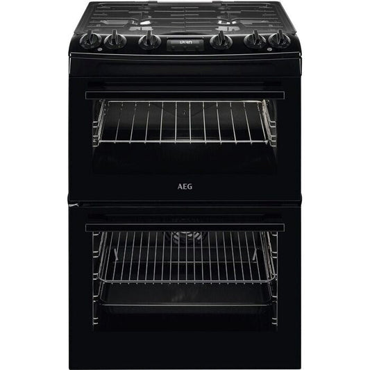 AEG CKX6540ACB 60cm 5000 Series Surround Cook Dual Fuel Freestanding Cooker With Double Oven in Black