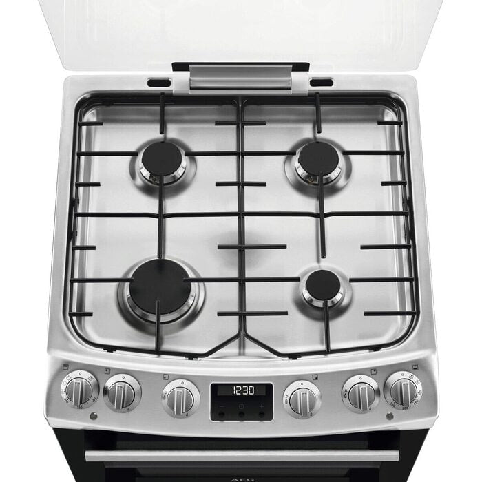 AEG CKX6540ACM 60cm 5000 Series Surround Cook Dual Fuel Freestanding Cooker With Double Oven in Stainless Steel