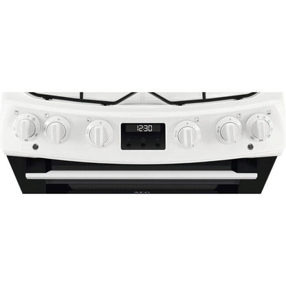 AEG CKX6540ACW 60cm 5000 Series Surround Cook Dual Fuel Freestanding Cooker With Double Oven in White