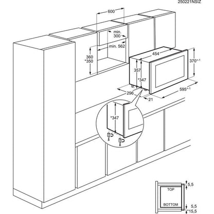 AEG OB6SM171DB 17L Built In Microwave Oven Black