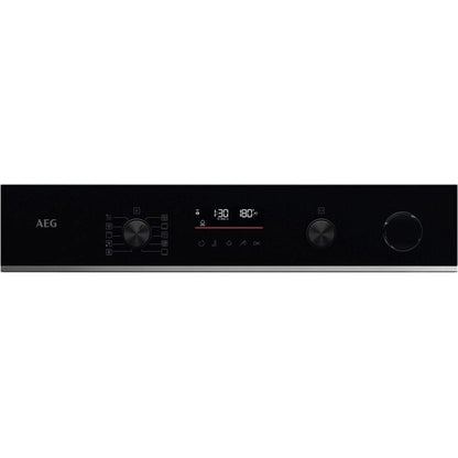 AEG TR6PB521SB Electric Built in Single Oven with Retractable Dials Black