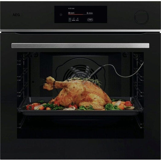 AEG TR7PB731ST Electric Built in Single Oven with Touch Controls Black