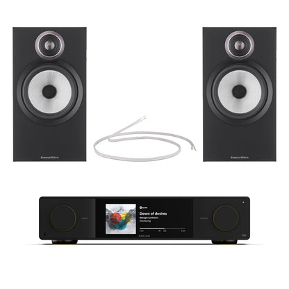 Arcam Radia SA35 Streaming Integrated Amplifier with Bowers and Wilkins 606 S3 Bookshelf Speakers Pair Black HiFi Package