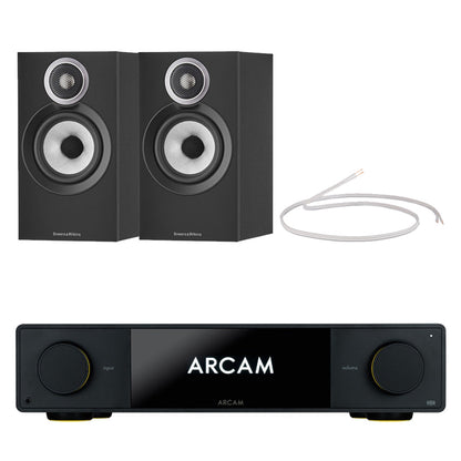 Arcam Radia SA35 Streaming Integrated Amplifier with Bowers and Wilkins 607 S3 Bookshelf Speakers Pair Black HiFi Package