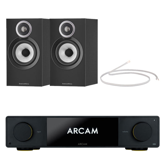 Arcam Radia SA35 Streaming Integrated Amplifier with Bowers and Wilkins 607 S3 Bookshelf Speakers Pair Black HiFi Package