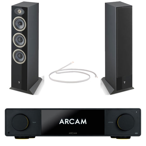 Arcam Radia SA35 Streaming Integrated Amplifier with Focal Theva N2 Floorstanding Speakers Pair Black HiFi Package