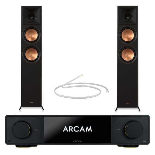 Arcam Radia SA35 Streaming Integrated Amplifier with Klipsch RP-6000F II Floorstanding Speakers Pair Black HiFi Package