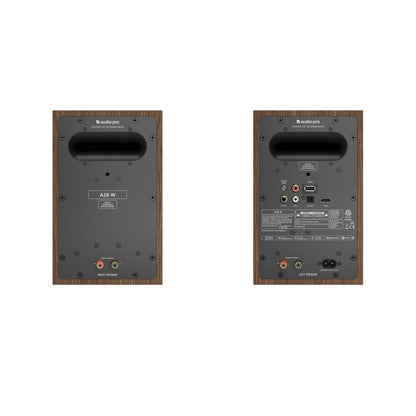 Audio Pro A28 W Wireless Multiroom Active Bookshelf Speakers Pair - Walnut