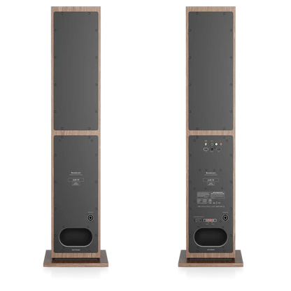 Audio Pro A48 W Wireless Multiroom Bluetooth Floorstanding Speakers Pair Walnut