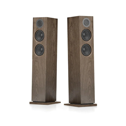 Audio Pro A48 W Wireless Multiroom Bluetooth Floorstanding Speakers Pair Walnut