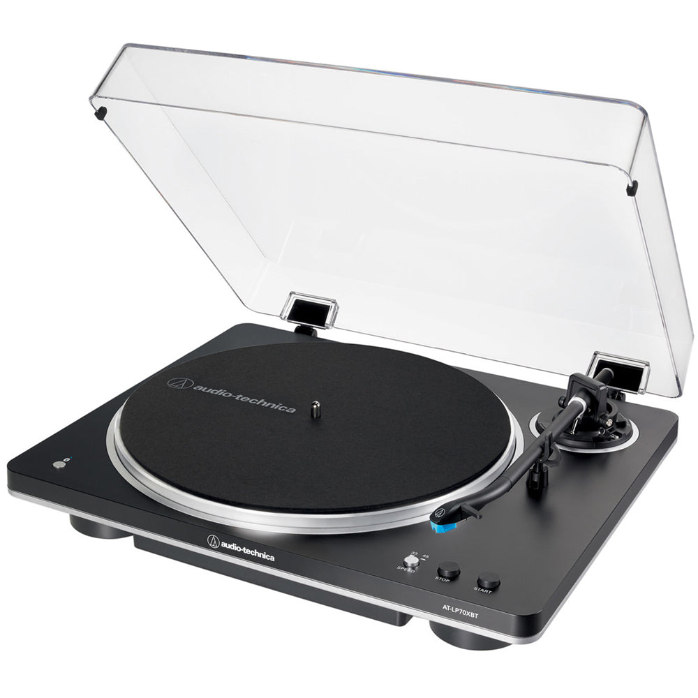 Audio Technica AT-LP70XBT Fully Automatic Bluetooth Wireless Turntable with Roberts Stream 67L All In One Smart Music System Black