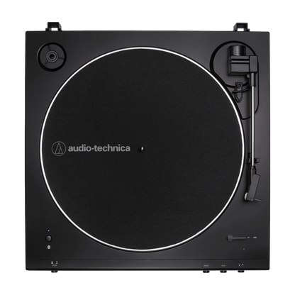 Audio Technica ATLP60XBT Fully Automatic Bluetooth Wireless Turntable with AT-SP3X Powered Bookshelf Speakers HiFi Package Black