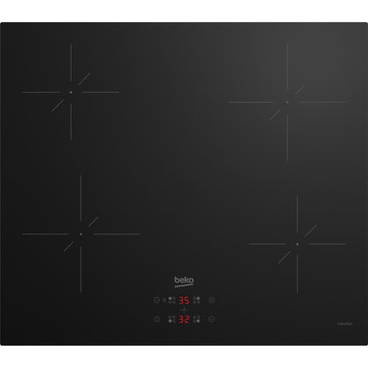 Beko CIHYQI21B 60cm 4 Zone Ceramic Induction Hob Black
