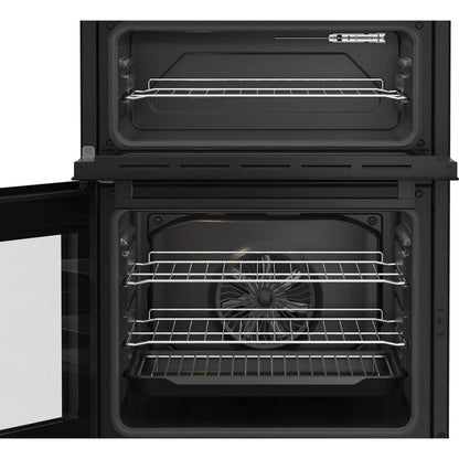 Beko EDC6731K 60cm Double Oven Electric Cooker with Vitroceramic Hob Black