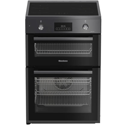 Blomberg HIRN651N 60cm Double Oven Electric Cooker with Induction Hob in Anthracite