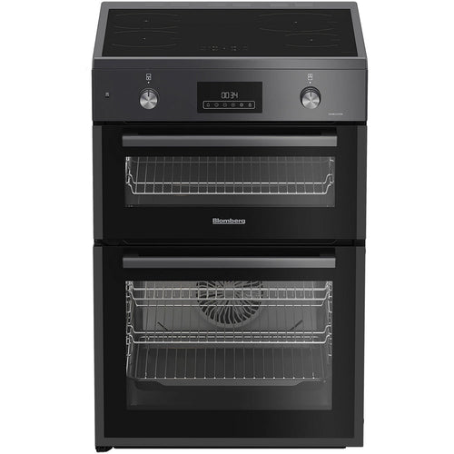 Blomberg HIRN651N 60cm Double Oven Electric Cooker with Induction Hob in Anthracite