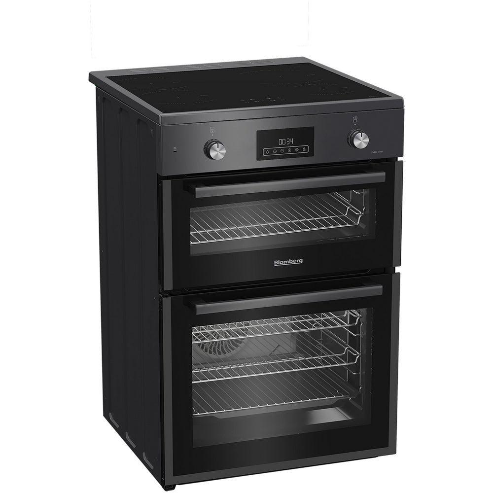 Blomberg HIRN651N 60cm Double Oven Electric Cooker with Induction Hob in Anthracite