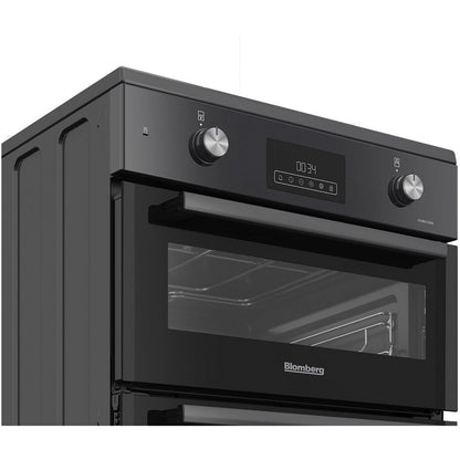 Blomberg HIRN651N 60cm Double Oven Electric Cooker with Induction Hob in Anthracite