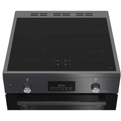 Blomberg HIRN651N 60cm Double Oven Electric Cooker with Induction Hob in Anthracite