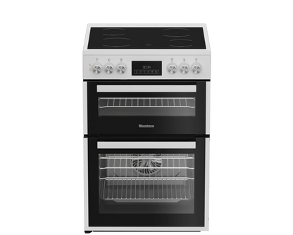 Blomberg HKRN651W 60cm Double Oven Electric Cooker with Vitroceramic Hob White