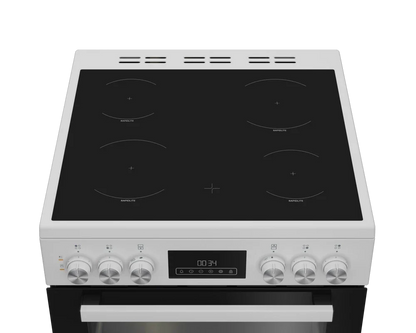 Blomberg HKRN651W 60cm Double Oven Electric Cooker with Vitroceramic Hob White