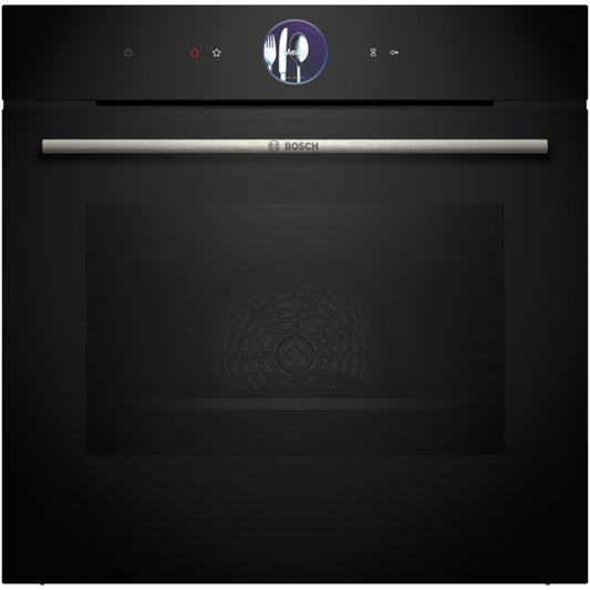 Bosch HBG7764B1B 60cm Series 8 Pyrolytic Electric Built in Single Oven with Air Fry Funtion in Black