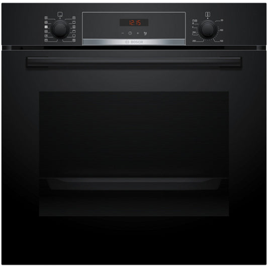 Bosch HQA574BB3B Series 4 71L Built-In Electric Single Pyrolytic Oven Black - A+ Rated
