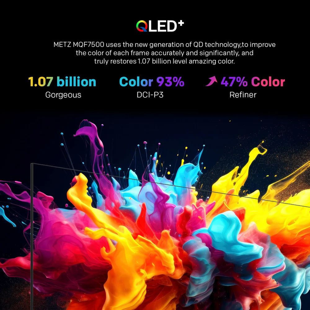 Metz 65MQF7500ZUK 65 Inch MQF7500Z 4K Ultra HD HDR QLED Smart TV 2025