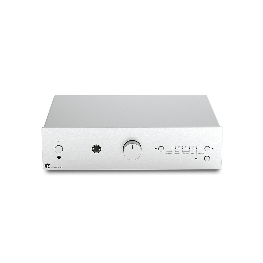 Pro-Ject Uni Box S3 Integrated Streaming Amplifier with Bluetooth and Built In Phono Stage Silver