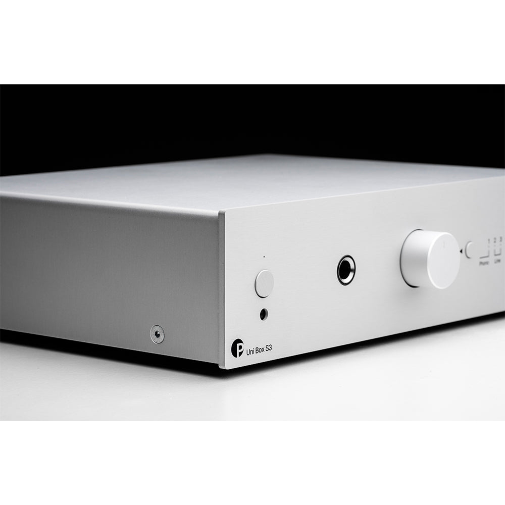 Pro-Ject Uni Box S3 Integrated Streaming Amplifier with Bluetooth and Built In Phono Stage Silver