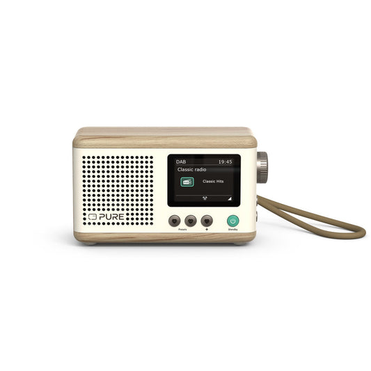 Pure Classic Mini Dab+ FM The Charming Portable Bluetooth Digital Radio - Cotton White Oak