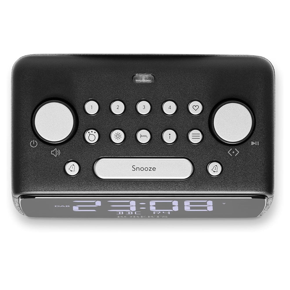 Roberts Ortus 4 DAB DAB+ FM Digital Clock Radio with Bluetooth - Black