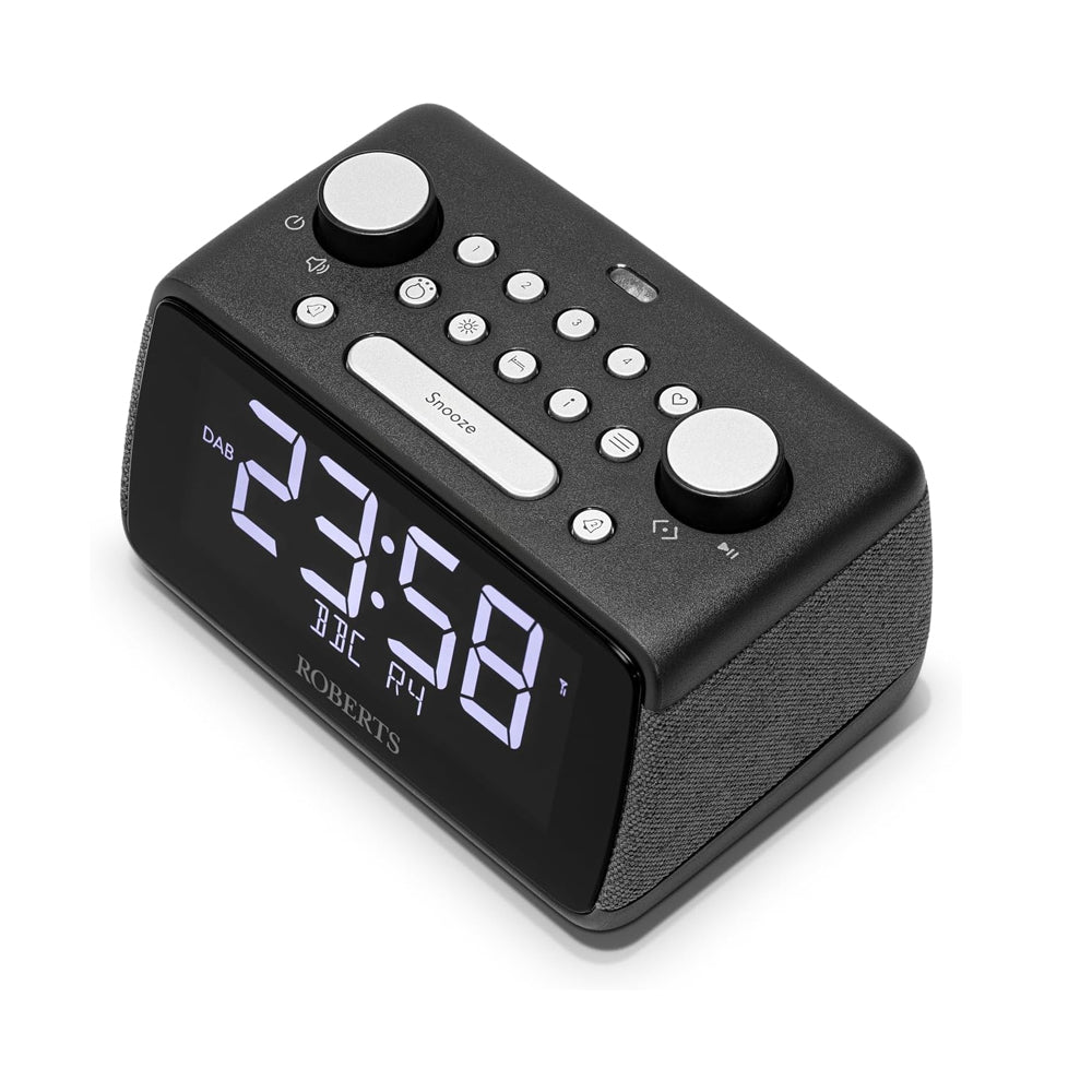 Roberts Ortus 4 DAB DAB+ FM Digital Clock Radio with Bluetooth - Black