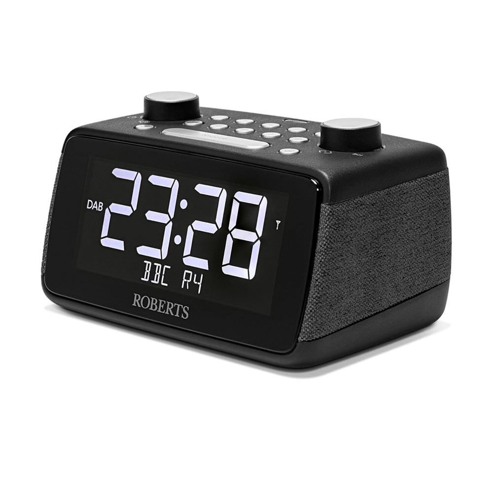 Roberts Ortus 4 DAB DAB+ FM Digital Clock Radio with Bluetooth - Black