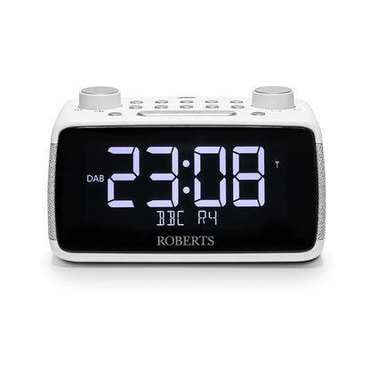 Roberts Ortus 4 DAB DAB+ FM Digital Clock Radio with Bluetooth - White
