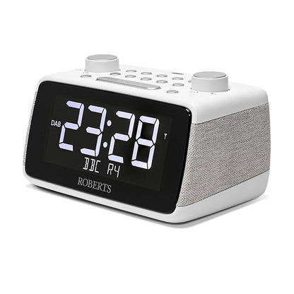 Roberts Ortus 4 DAB DAB+ FM Digital Clock Radio with Bluetooth - White