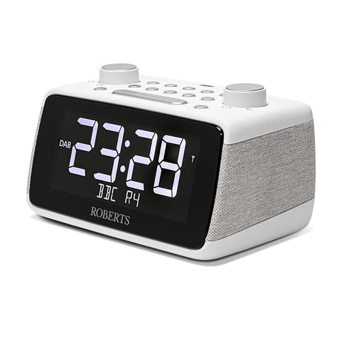 Roberts Ortus 4 DAB DAB+ FM Digital Clock Radio with Bluetooth - White