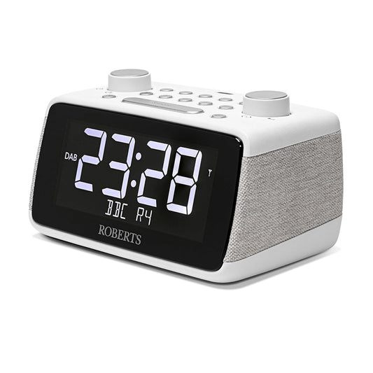 Roberts Ortus 4 DAB DAB+ FM Digital Clock Radio with Bluetooth - White