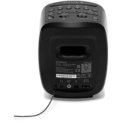 Roberts Ortus 5 DAB DAB+ FM RDS Bedside Radio with Bluetooth Black