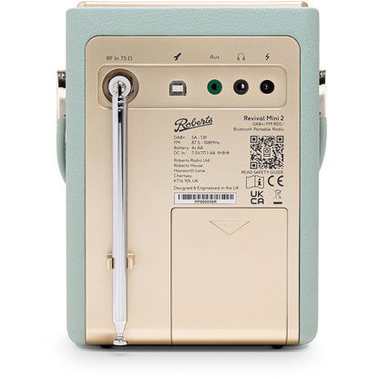 Roberts Revival Mini 2 Portable Bluetooth DAB+ DAB FM Radio - Duck Egg