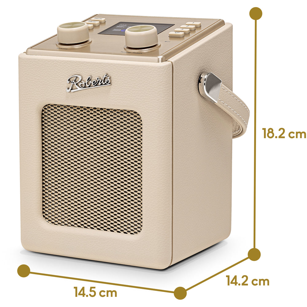 Roberts Revival Mini 2 Portable Bluetooth DAB+ DAB FM Radio - Pastel Cream